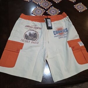 Cookies SF Workwear French Terry Sweatshorts Color Offwhite SIZE large